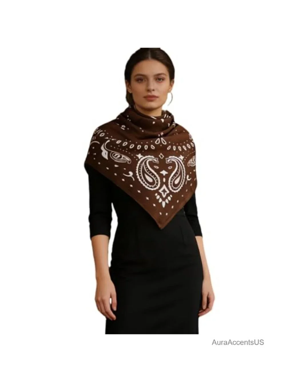 Large Square Head Scarf Multi-Use Polyester Shawl Wrap for Sleeping